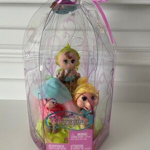 Barbie Fairytopia Gnomes, Elves PEBBLE, PATTER, PHRED DOLLS NRFB 2004 Very Rare